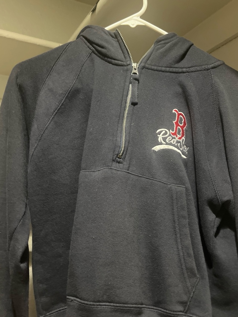 Genuine Merchandise Navy Half-Zip Hoodie with Red Accents